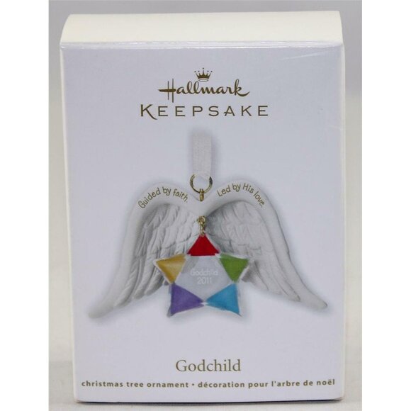 Hallmark Keepsake Godchild Guided By Faith Ornament Angel Wings QXG4209 2011 NEW - Picture 1 of 6